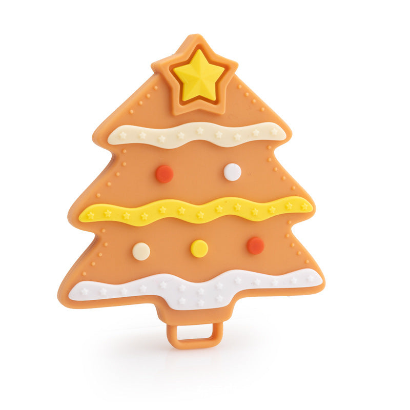 Christmas Series Baby Silicone Teether | Snowflake Teething Toy | Food Grade Silicone Gum Soother | Safe Teether for Infant Relief