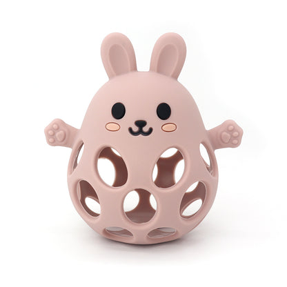 Silicone Manhattan Teething Ball | Animal Rattle Sensory Toy