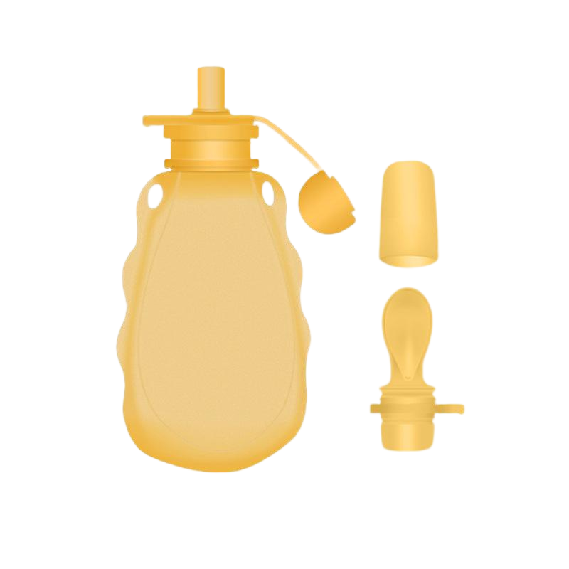 Silicone Breast Milk Storage Bag | Reusable 200ml Baby Food Pouch | Portable Leakproof Freezer Milk Bag