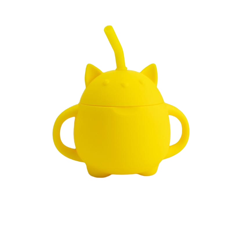 Totoro Silicone Training Cup | Food-Grade Baby Straw Cup | Spill-Proof & Anti-Choke Sippy Cup | Durable Toddler Handle Cup | BPA-Free Silicone Drinking Cup