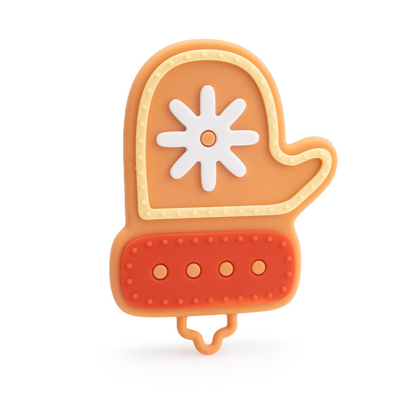 Christmas Series Baby Silicone Teether | Snowflake Teething Toy | Food Grade Silicone Gum Soother | Safe Teether for Infant Relief