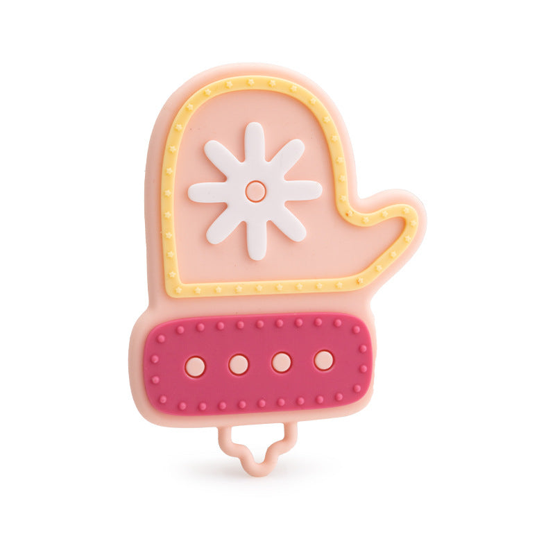 Christmas Series Baby Silicone Teether | Snowflake Teething Toy | Food Grade Silicone Gum Soother | Safe Teether for Infant Relief