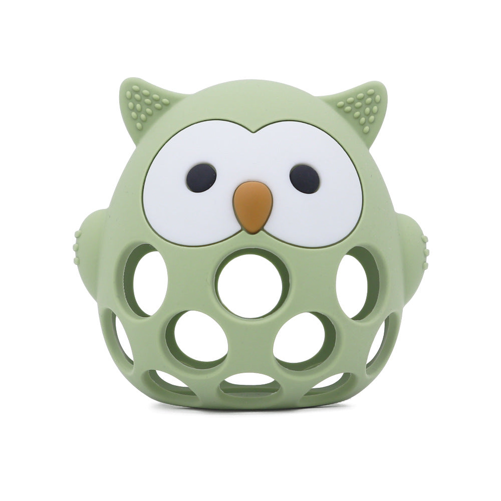 Manhattan teething ball | Animal rattle teether | Sensory grip training | Non-toxic color options | FDA Silicone