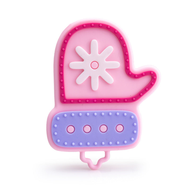 Christmas Series Baby Silicone Teether | Snowflake Teething Toy | Food Grade Silicone Gum Soother | Safe Teether for Infant Relief