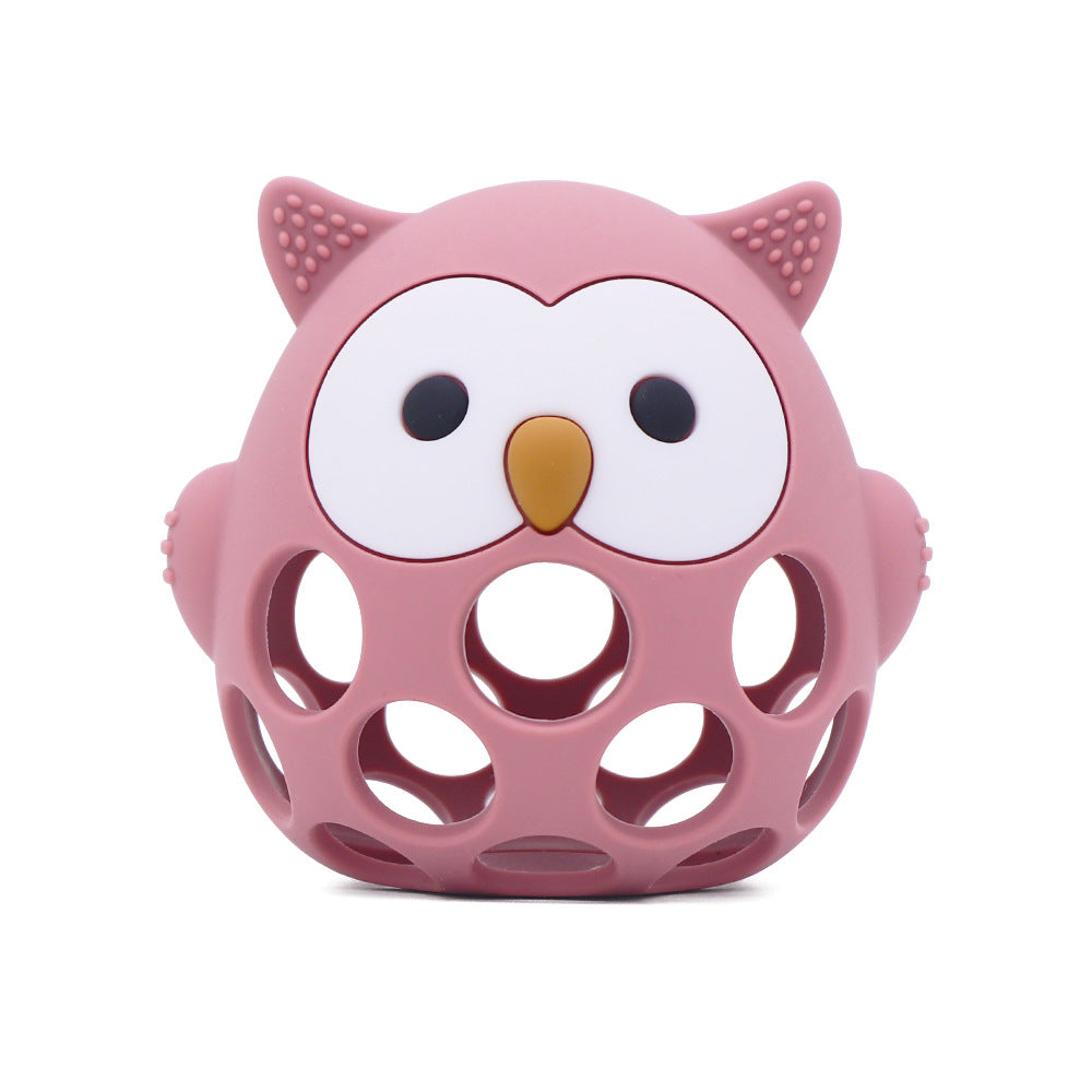 Manhattan teething ball | Animal rattle teether | Sensory grip training | Non-toxic color options | FDA Silicone