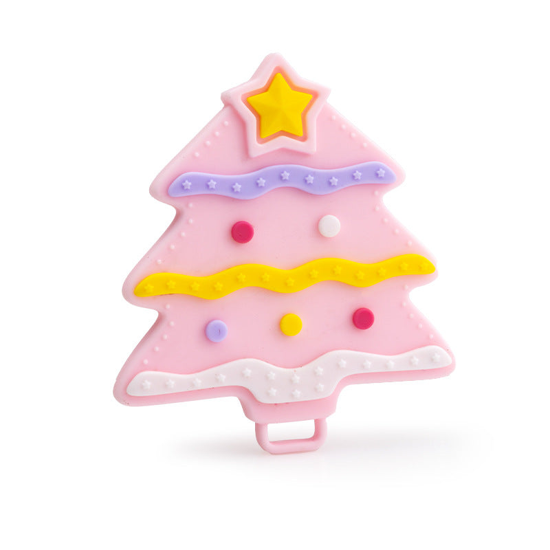 Christmas Series Baby Silicone Teether | Snowflake Teething Toy | Food Grade Silicone Gum Soother | Safe Teether for Infant Relief