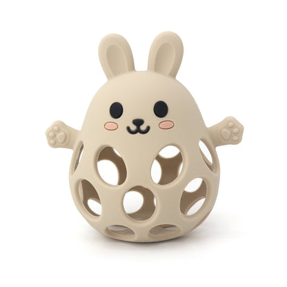Silicone Manhattan Teething Ball | Animal Rattle Sensory Toy