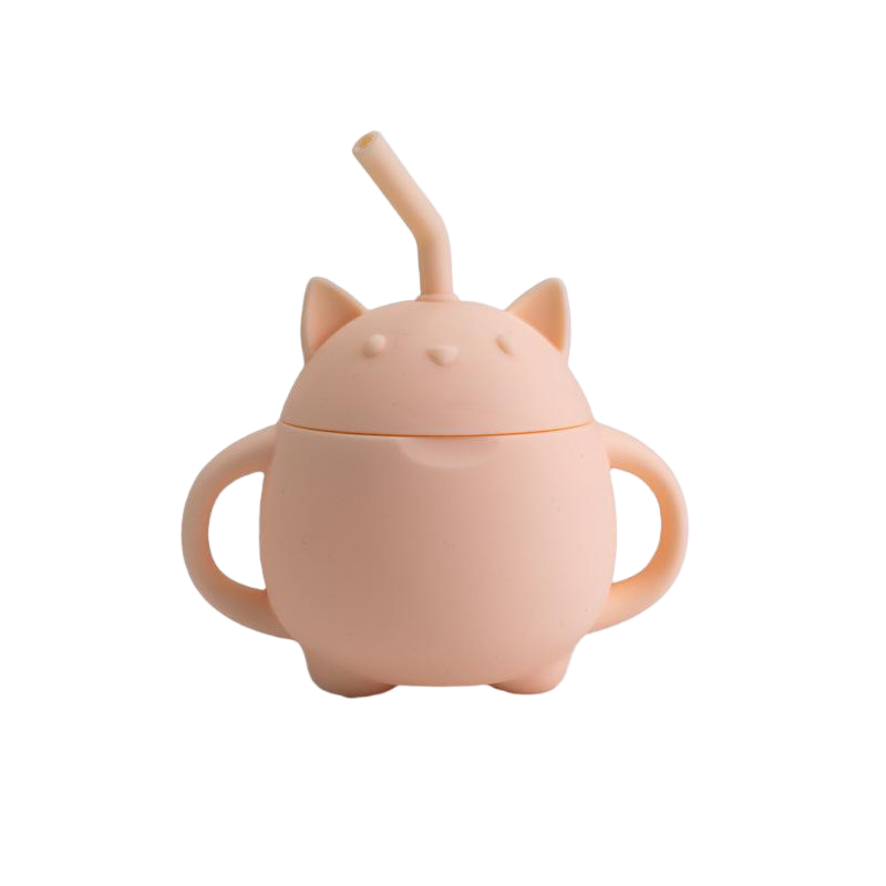 Totoro Silicone Training Cup | Food-Grade Baby Straw Cup | Spill-Proof & Anti-Choke Sippy Cup | Durable Toddler Handle Cup | BPA-Free Silicone Drinking Cup