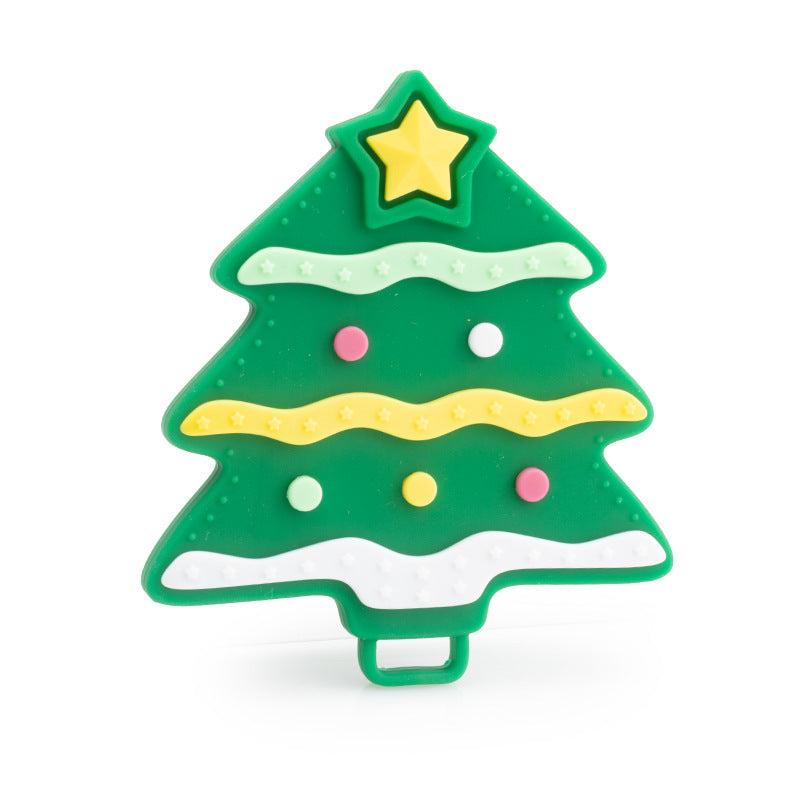 Christmas Series Baby Silicone Teether | Snowflake Teething Toy | Food Grade Silicone Gum Soother | Safe Teether for Infant Relief