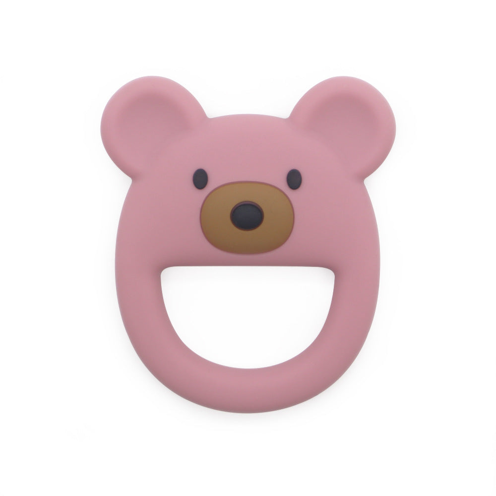 Bear shaped teether | Platinum silicone | Sensory stimulation | 5 pastel colors | Teething sleep aid | Baby Sensory Chew Bear