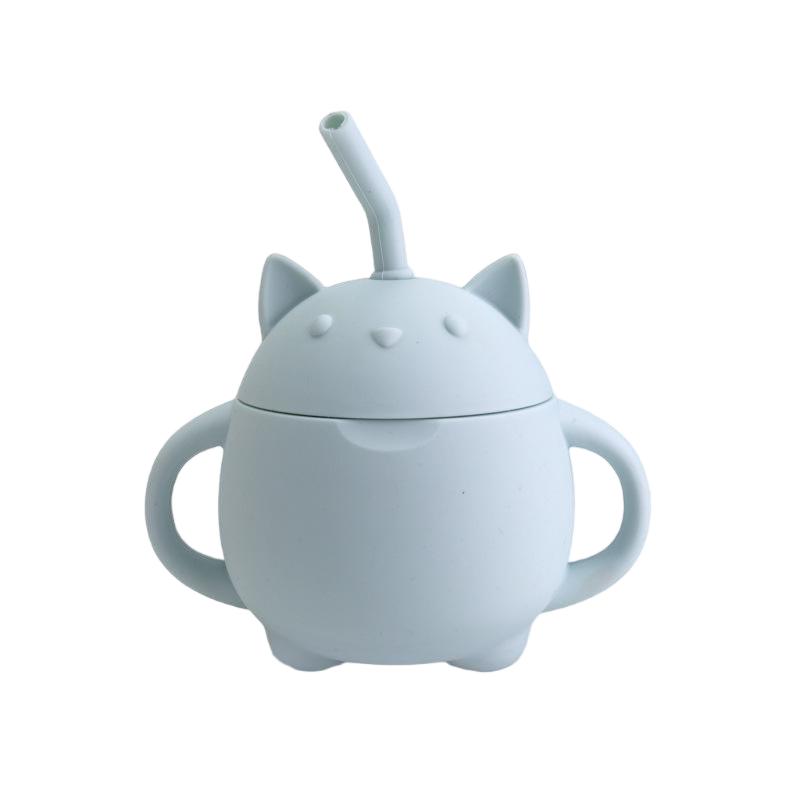 Totoro Silicone Training Cup | Food-Grade Baby Straw Cup | Spill-Proof & Anti-Choke Sippy Cup | Durable Toddler Handle Cup | BPA-Free Silicone Drinking Cup