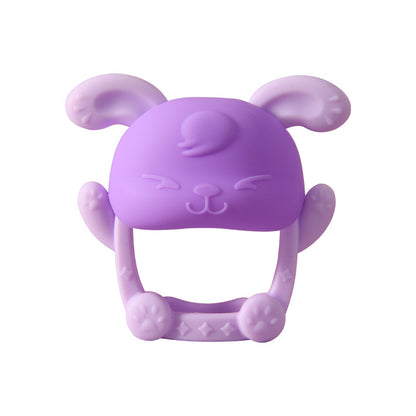 Bunny Silicone Baby Teether | Hand Strap Anti-Loss Gum Relief