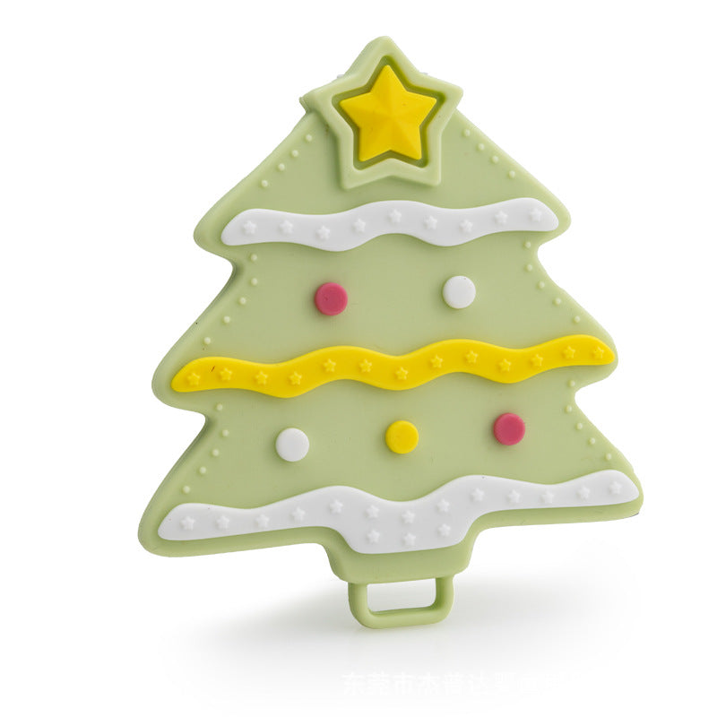 Christmas Series Baby Silicone Teether | Snowflake Teething Toy | Food Grade Silicone Gum Soother | Safe Teether for Infant Relief