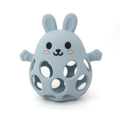 Silicone Manhattan Teething Ball | Animal Rattle Sensory Toy