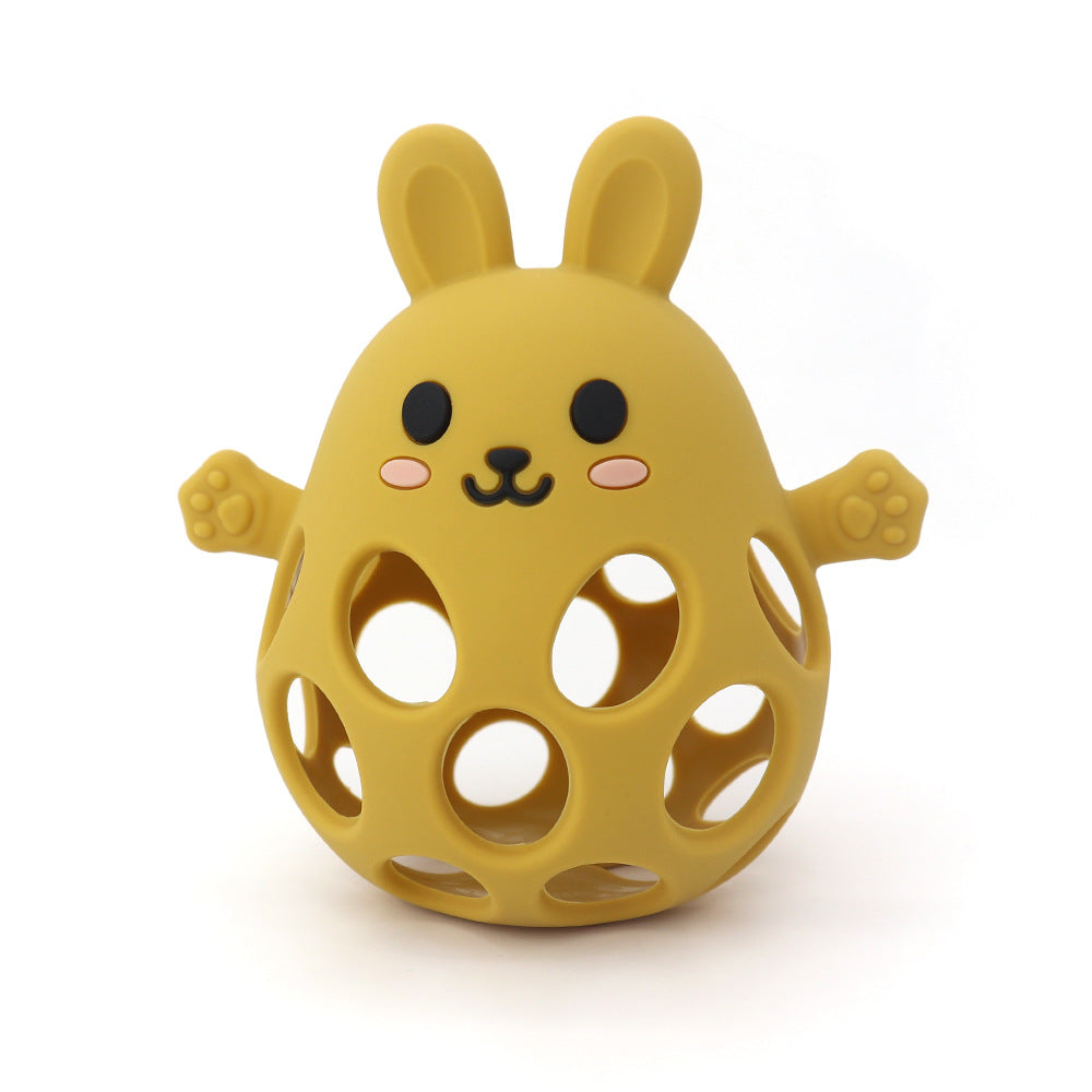Manhattan teething ball | Animal rattle teether | Sensory grip training | Non-toxic color options | FDA Silicone