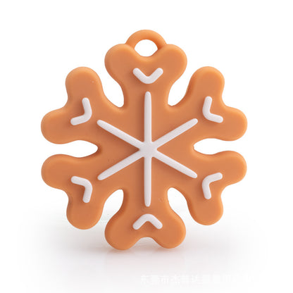 Christmas Silicone Baby Teether | Snowflake Teething Toy