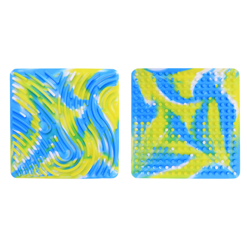 Sensory Silicone Activity Board｜Double-Sided Colorful Learning Toy｜Kids Sensory Fidget Board