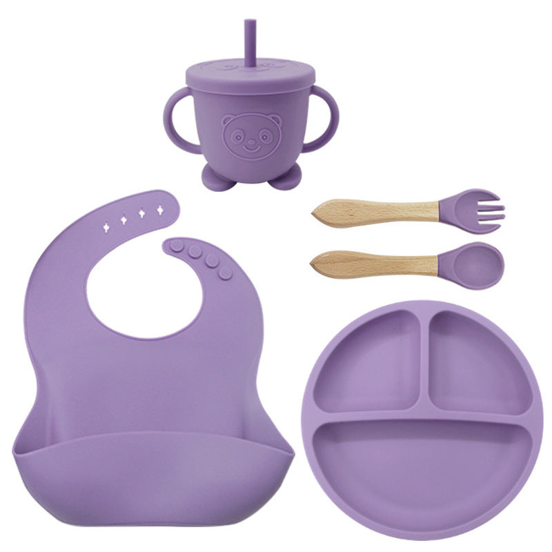 Baby Feeding Set 8PCS | Silicone Training Bowl for Toddlers | Food-Grade Baby Tableware Set