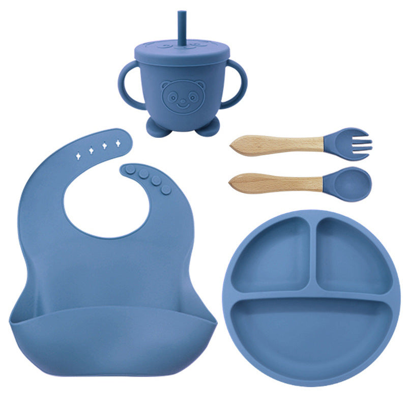 Baby Feeding Set 8PCS | Silicone Training Bowl for Toddlers | Food-Grade Baby Tableware Set