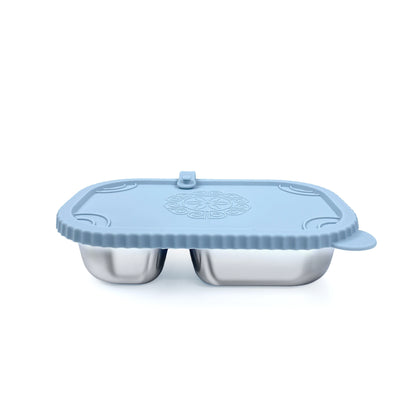 Leak-Proof Bento Box | Silicone Lid 2-Compartment Lunch Box