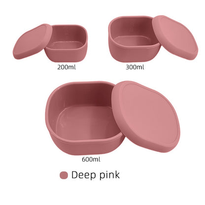 Silicone Baby Food Containers | Leak-Proof Divided Snack Boxes