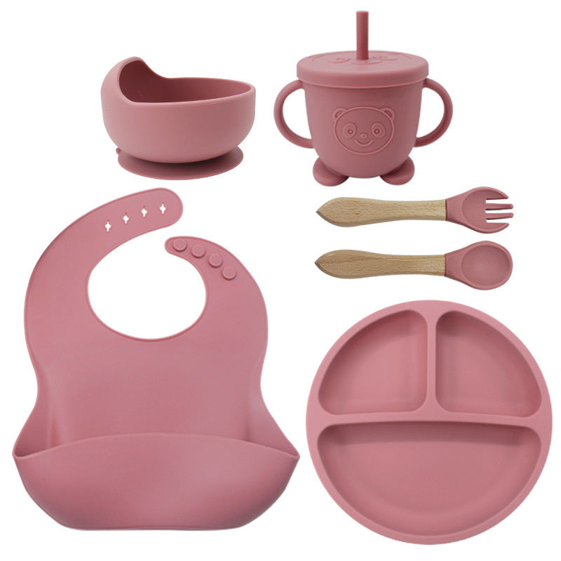 Baby Feeding Set 8PCS | Silicone Training Bowl for Toddlers | Food-Grade Baby Tableware Set