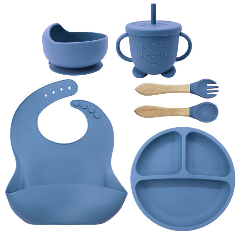 Baby Feeding Set 8PCS | Silicone Training Bowl for Toddlers | Food-Grade Baby Tableware Set