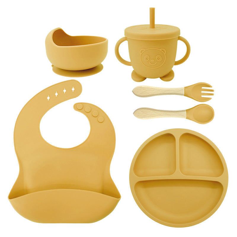 Baby Feeding Set 8PCS | Silicone Training Bowl for Toddlers | Food-Grade Baby Tableware Set