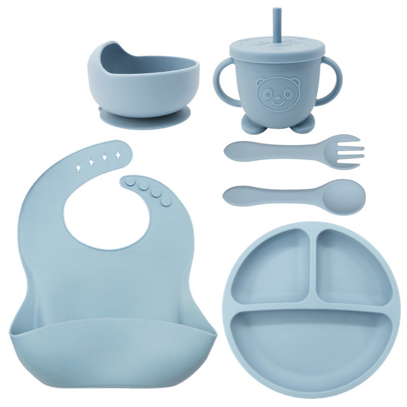 Baby Feeding Set 8PCS | Silicone Training Bowl for Toddlers | Food-Grade Baby Tableware Set