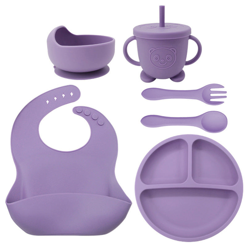 Baby Feeding Set 8PCS | Silicone Training Bowl for Toddlers | Food-Grade Baby Tableware Set