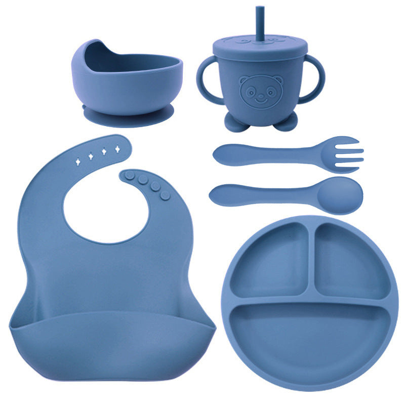 Baby Feeding Set 8PCS | Silicone Training Bowl for Toddlers | Food-Grade Baby Tableware Set