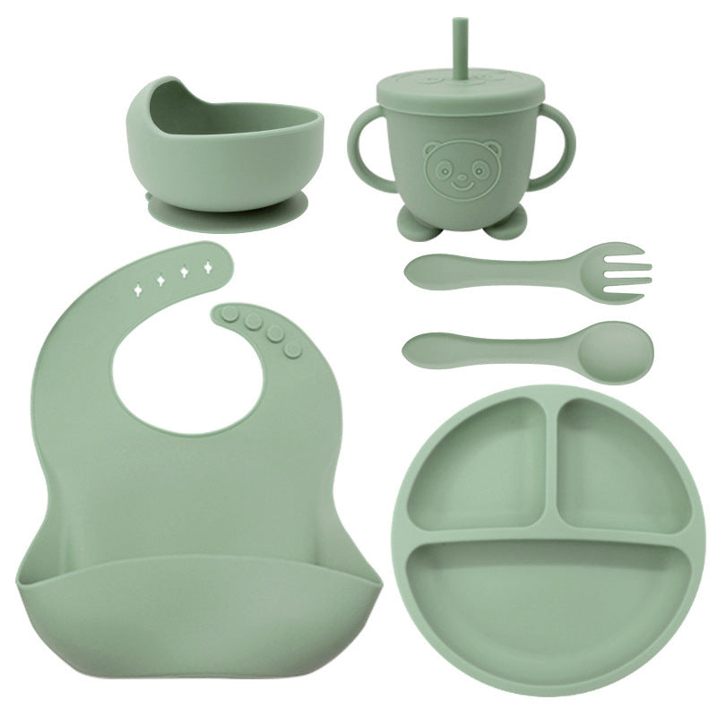 Baby Feeding Set 8PCS | Silicone Training Bowl for Toddlers | Food-Grade Baby Tableware Set