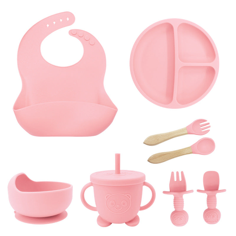 Baby Feeding Set 8PCS | Silicone Training Bowl for Toddlers | Food-Grade Baby Tableware Set