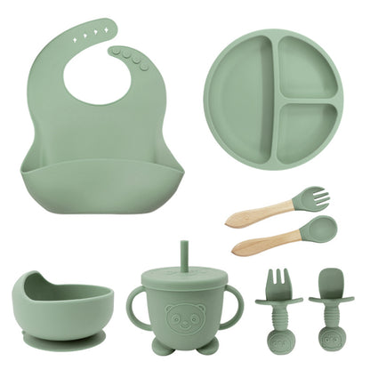 Silicone Baby Feeding Set | 8PCS Toddler Training Tableware