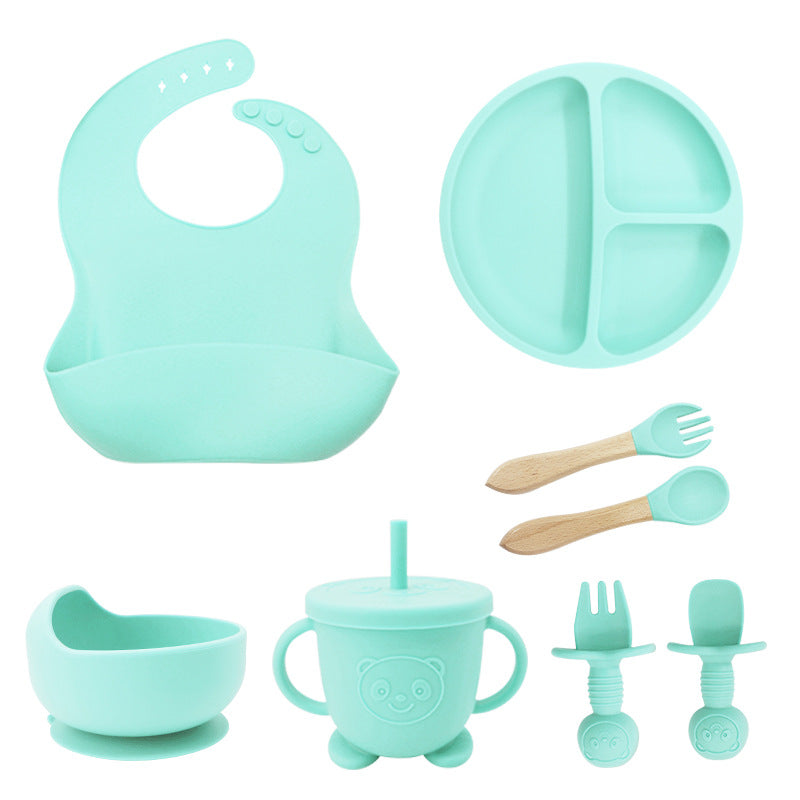 Baby Feeding Set 8PCS | Silicone Training Bowl for Toddlers | Food-Grade Baby Tableware Set