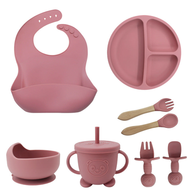 Baby Feeding Set 8PCS | Silicone Training Bowl for Toddlers | Food-Grade Baby Tableware Set