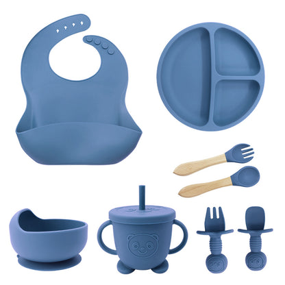 Silicone Baby Feeding Set | 8PCS Toddler Training Tableware