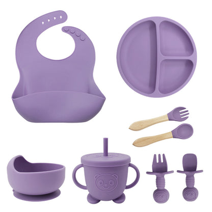 Silicone Baby Feeding Set | 8PCS Toddler Training Tableware