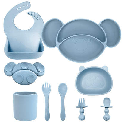 Silicone Baby Feeding Set | Koala Plate & Panda Suction Bowl