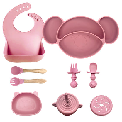 Silicone Baby Feeding Set | Koala Plate & Panda Suction Bowl