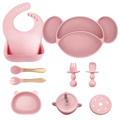 Silicone Baby Feeding Set | Koala Plate & Panda Suction Bowl