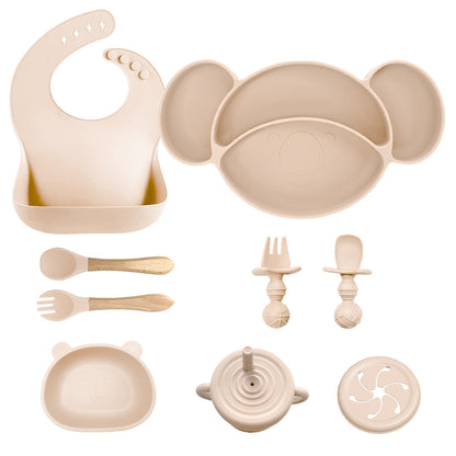 Silicone Baby Feeding Set | Koala Plate & Panda Suction Bowl