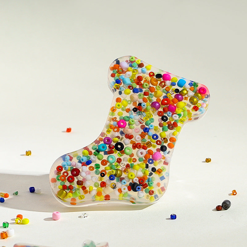 Christmas Silicone Fidget Toy | Holiday Sensory Pop Toy | Silicone Stress Relief Toy for Kids