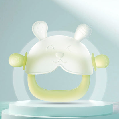 Medical-Grade Silicone Double-Loop Teether | Crystal Sensory Chew Toy