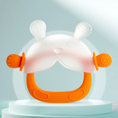 Medical-Grade Silicone Double-Loop Teether | Crystal Sensory Chew Toy